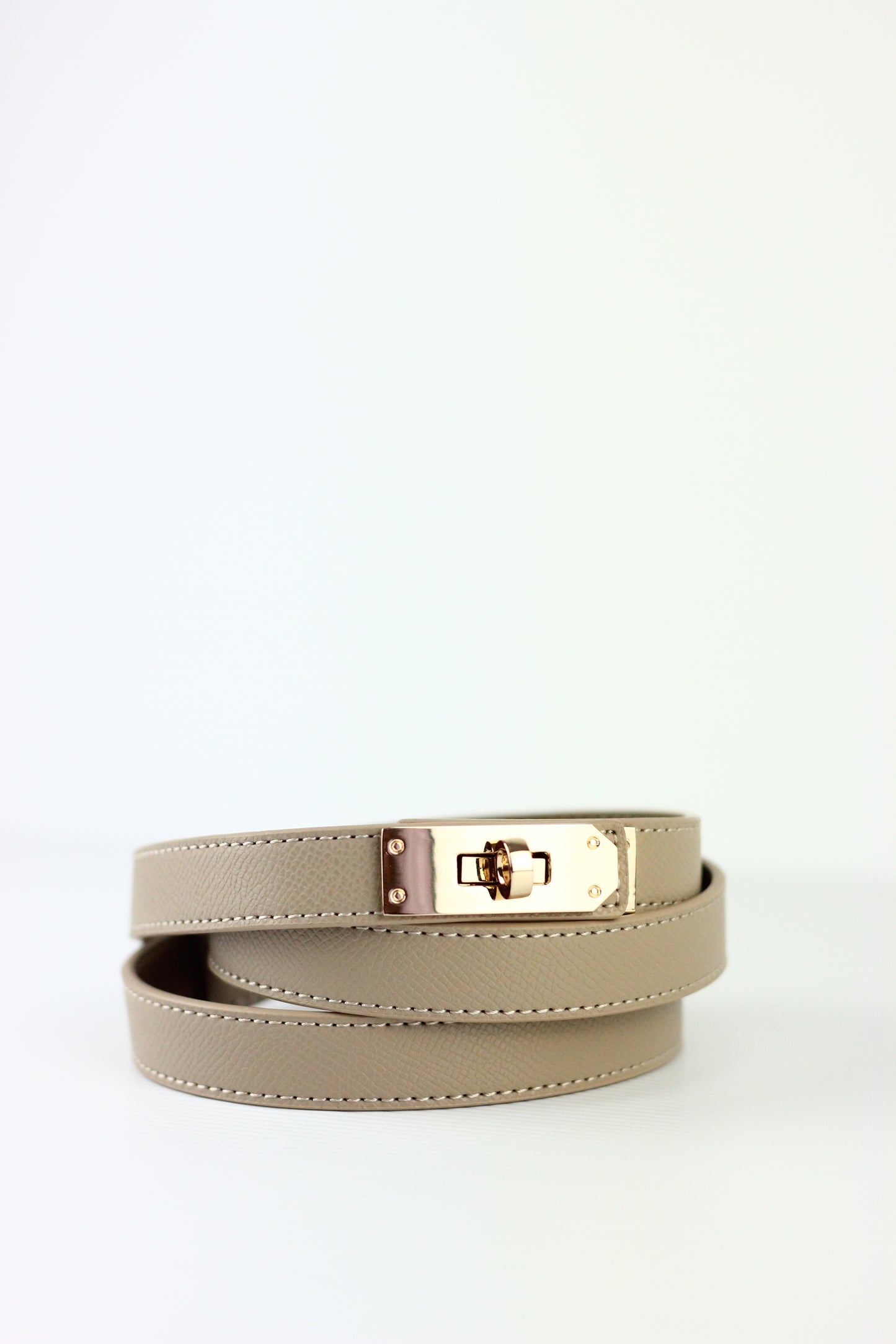 Lanna Belt in Genuine Leather. Elephant Grey