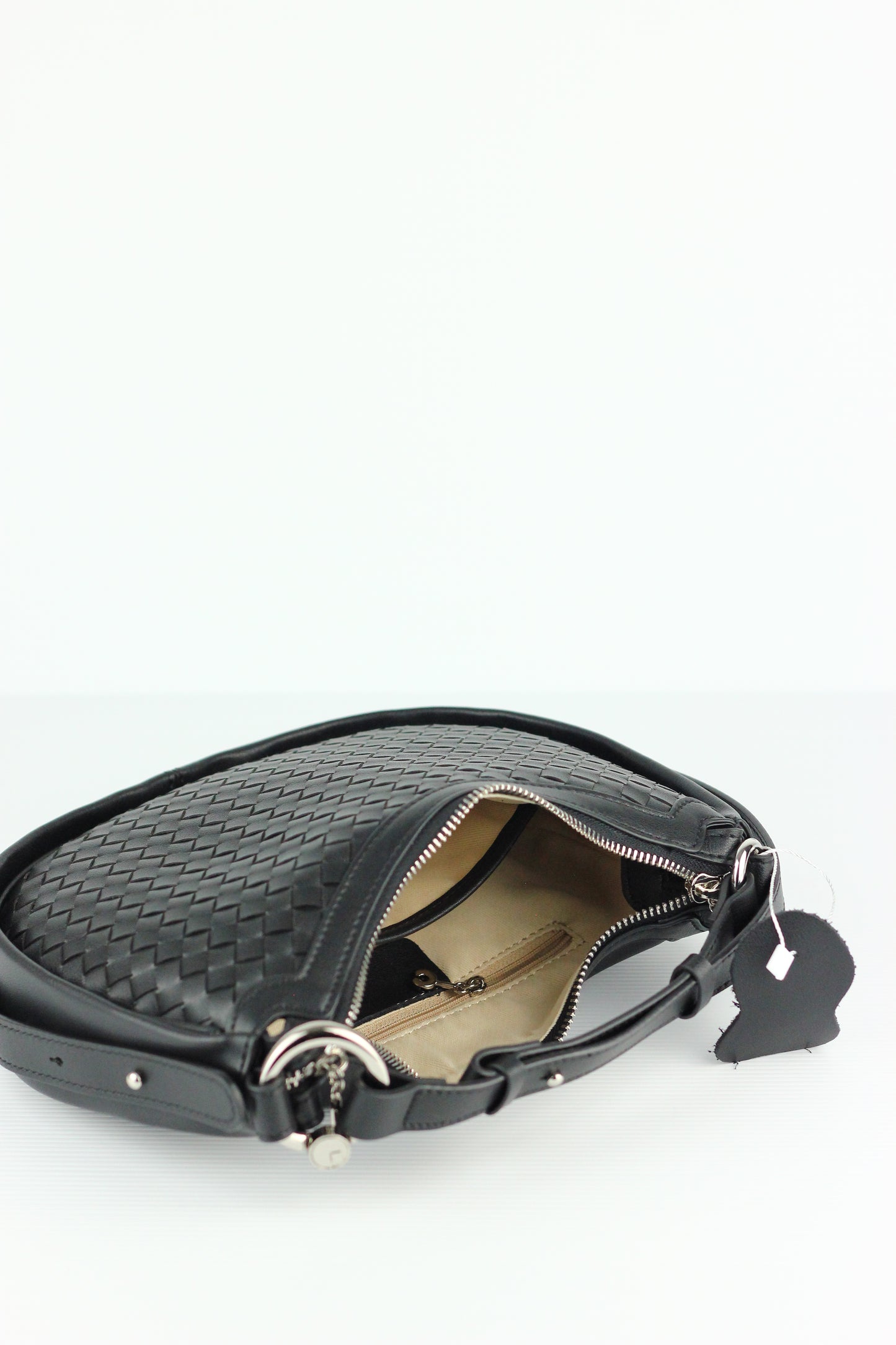JUDITH Cowhide Leather Bag in BLACK