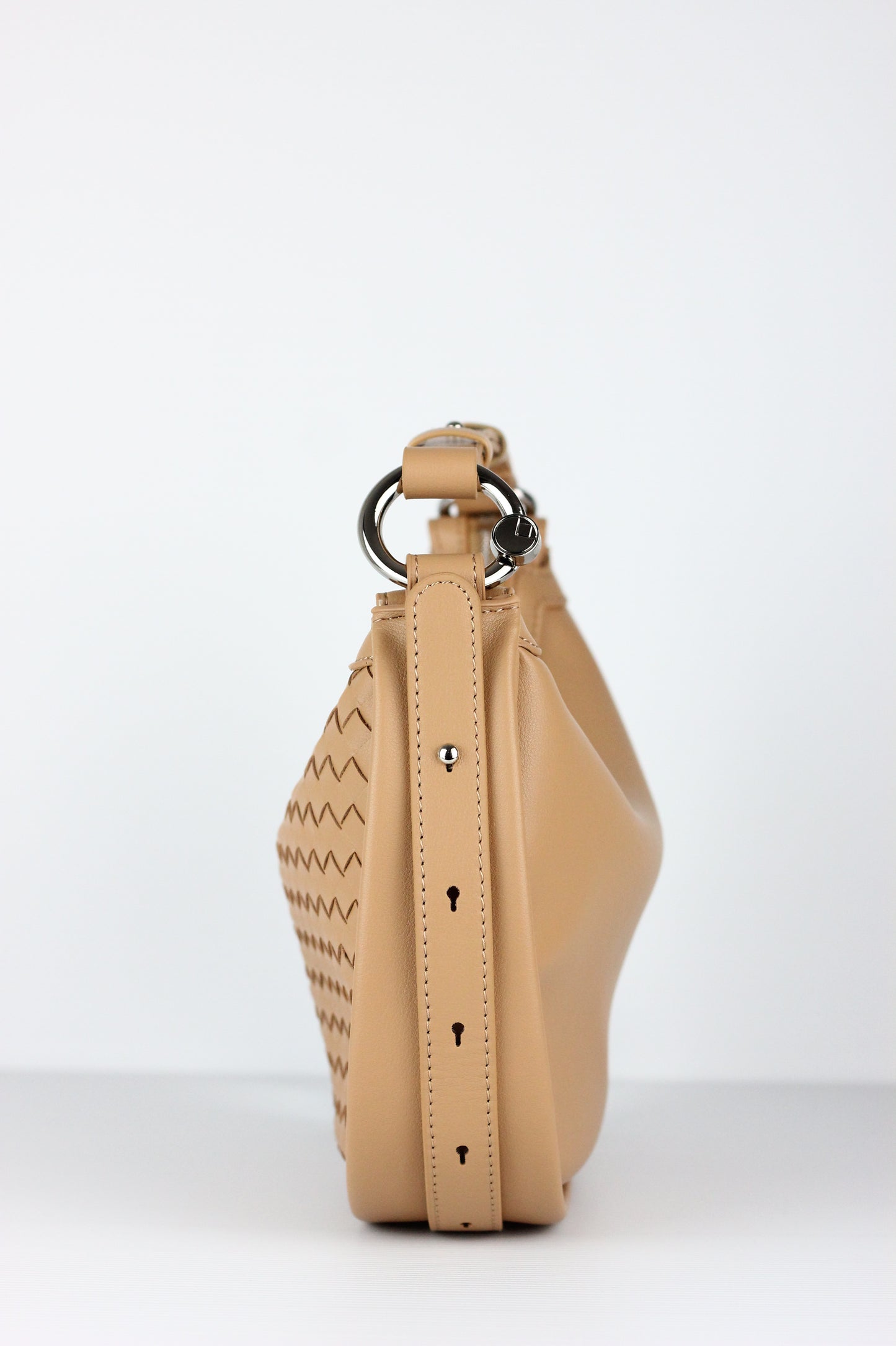 JUDITH Cowhide Leather Bag in Apricot