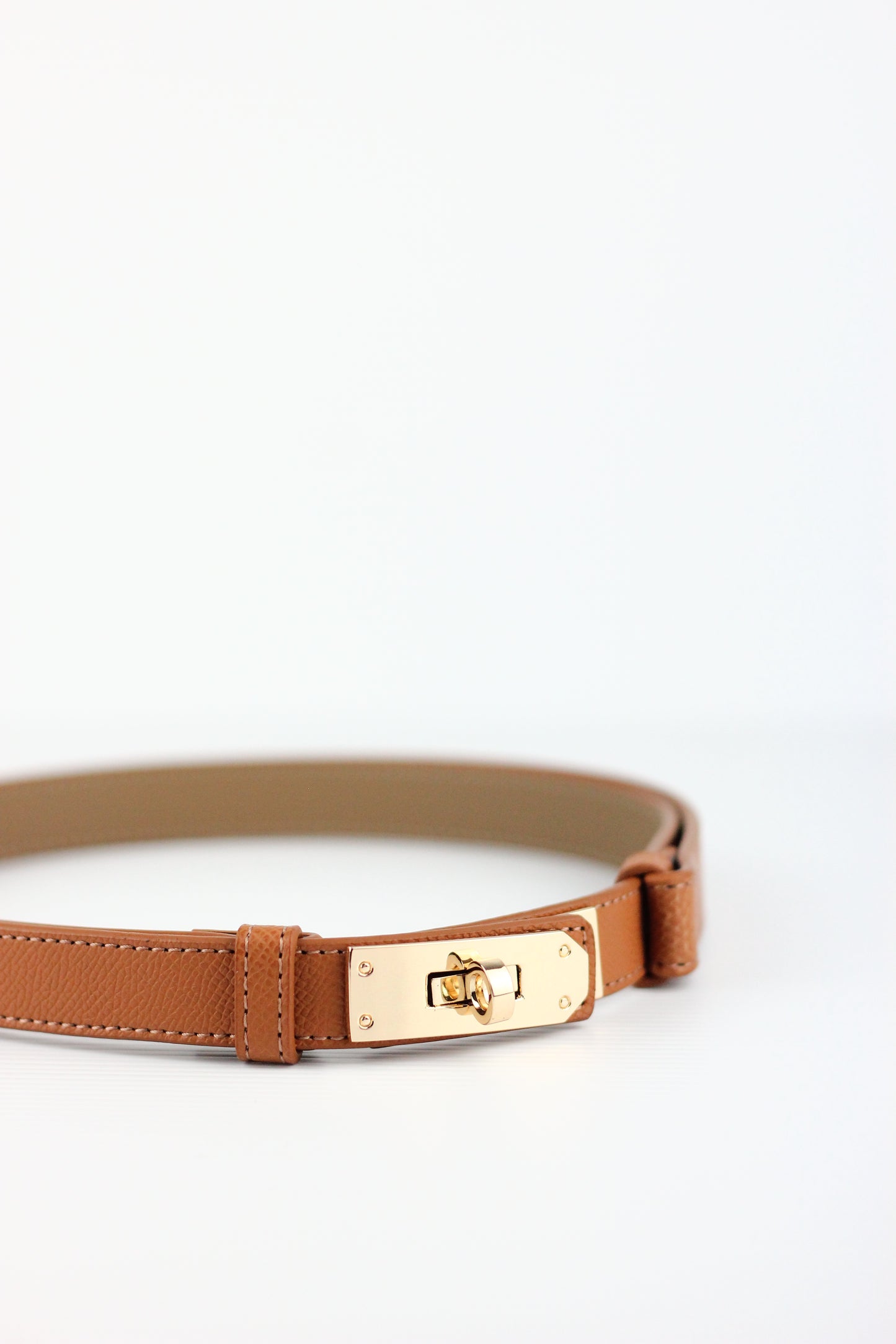 Lanna Belt in Genuine Leather. Caramel