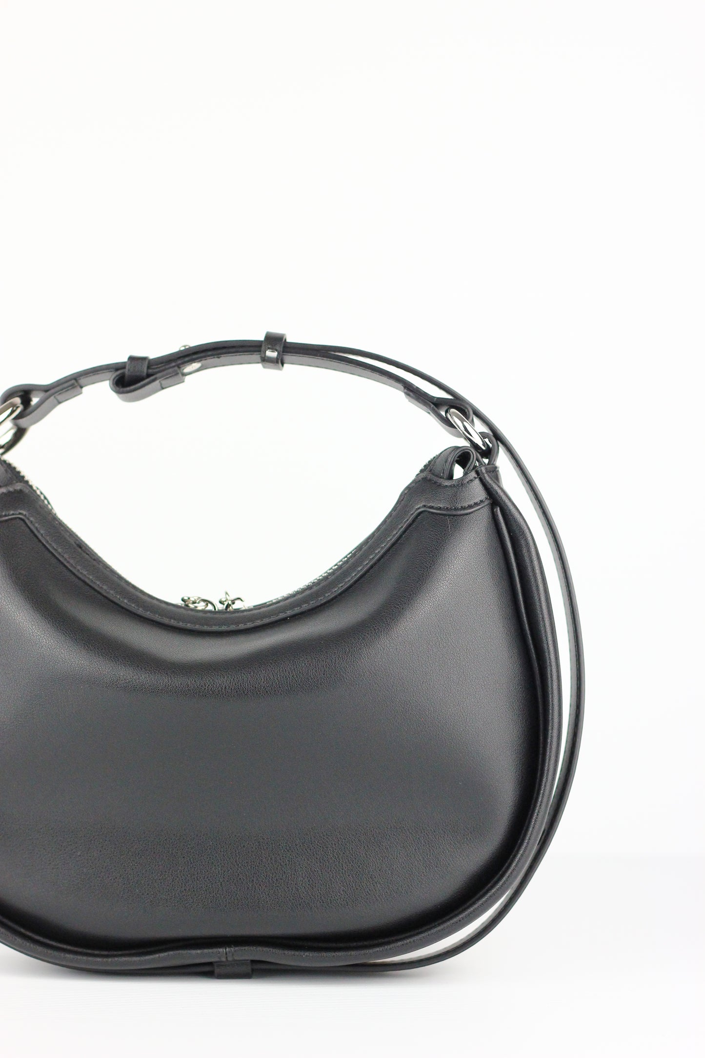 JUDITH Cowhide Leather Bag in BLACK