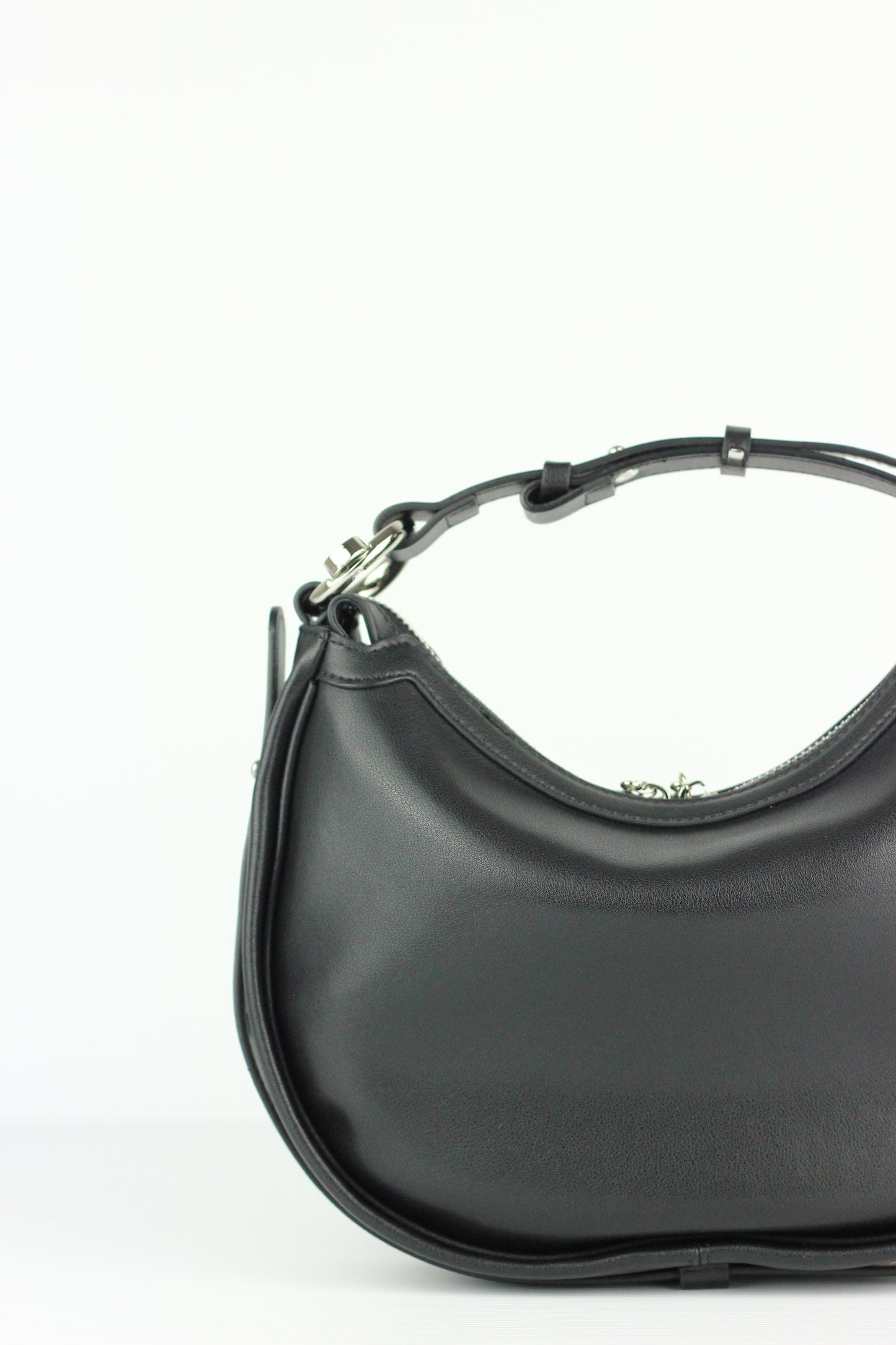 JUDITH Cowhide Leather Bag in BLACK