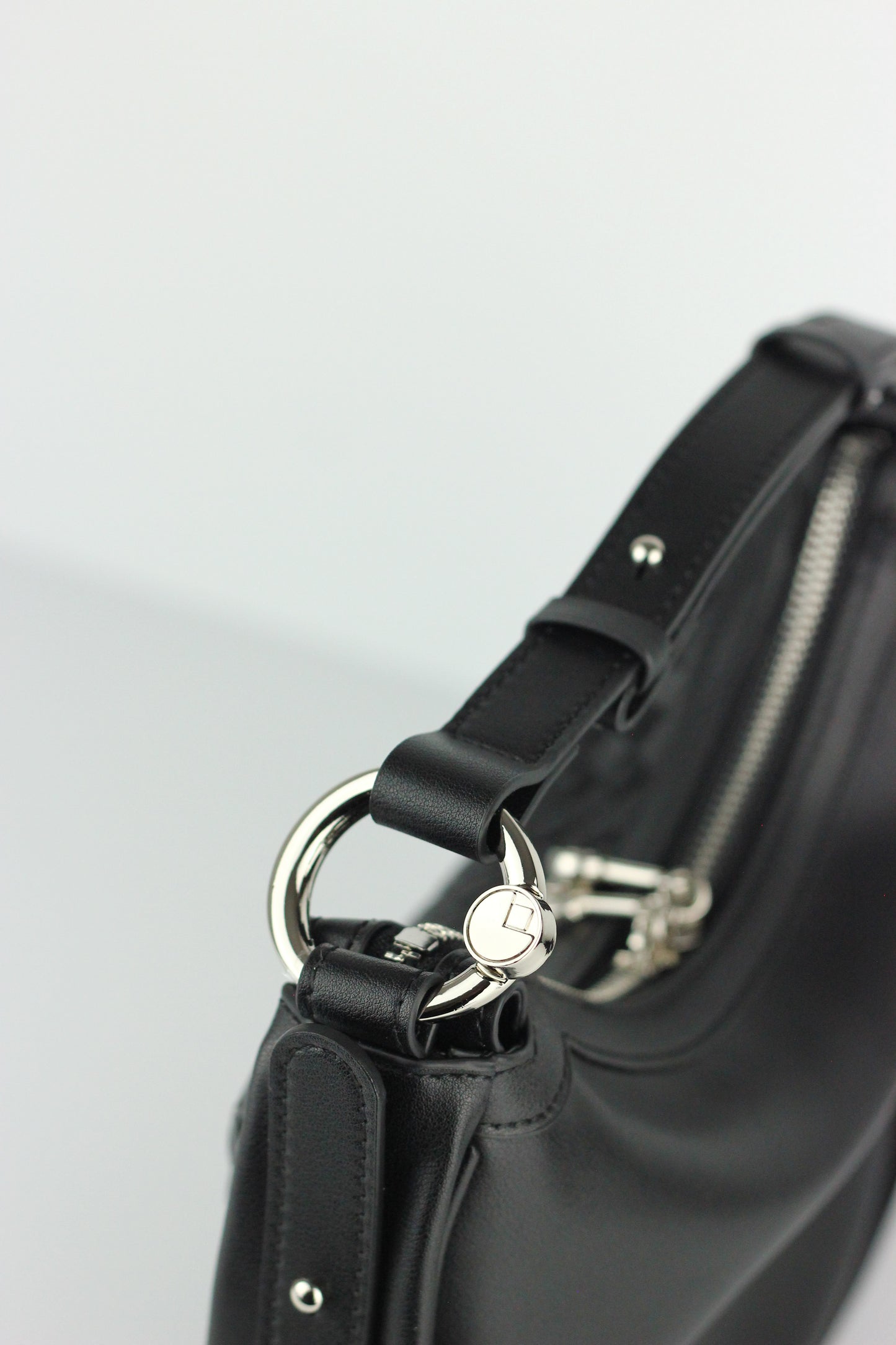 JUDITH Cowhide Leather Bag in BLACK