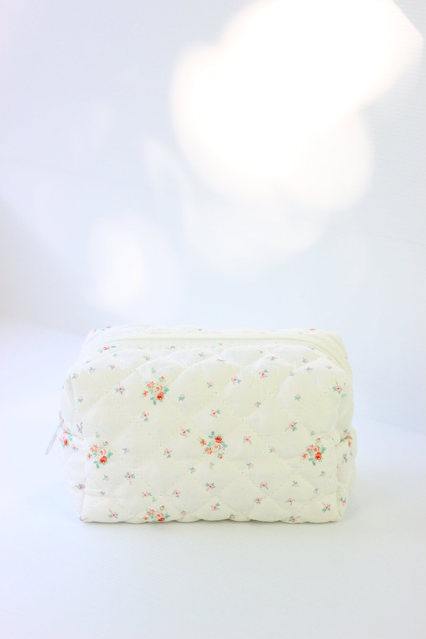 Quilted Cosmetic Pouch - Dainty Floral