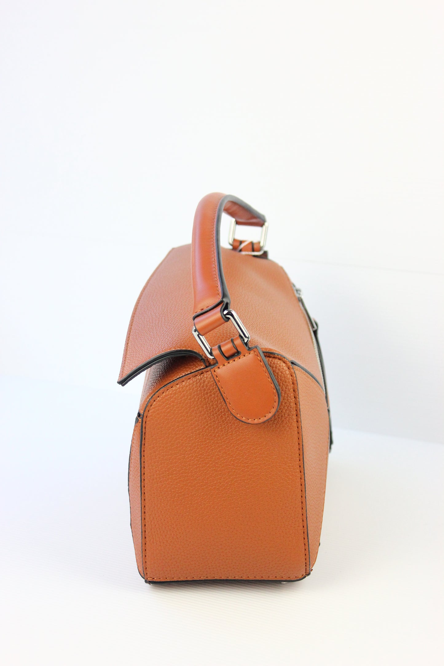 Olivia Puzzle Bag in Genuine Tan Leather