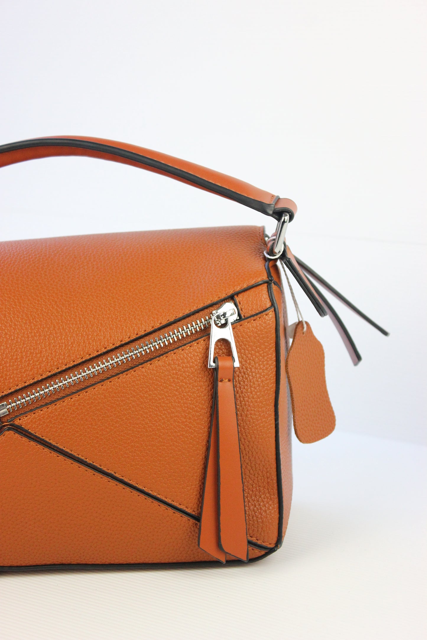 Olivia Puzzle Bag in Genuine Tan Leather