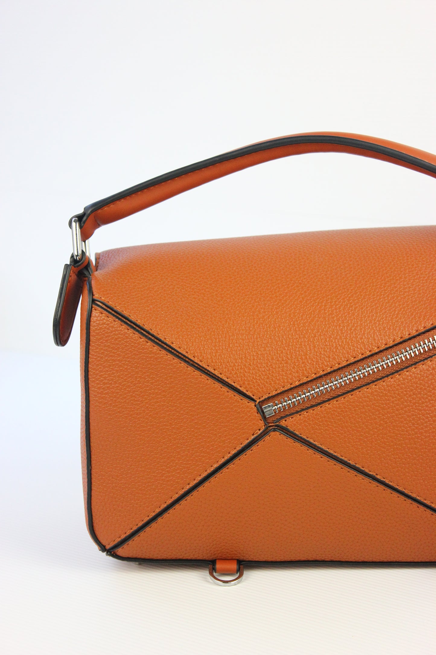 Olivia Puzzle Bag in Genuine Tan Leather