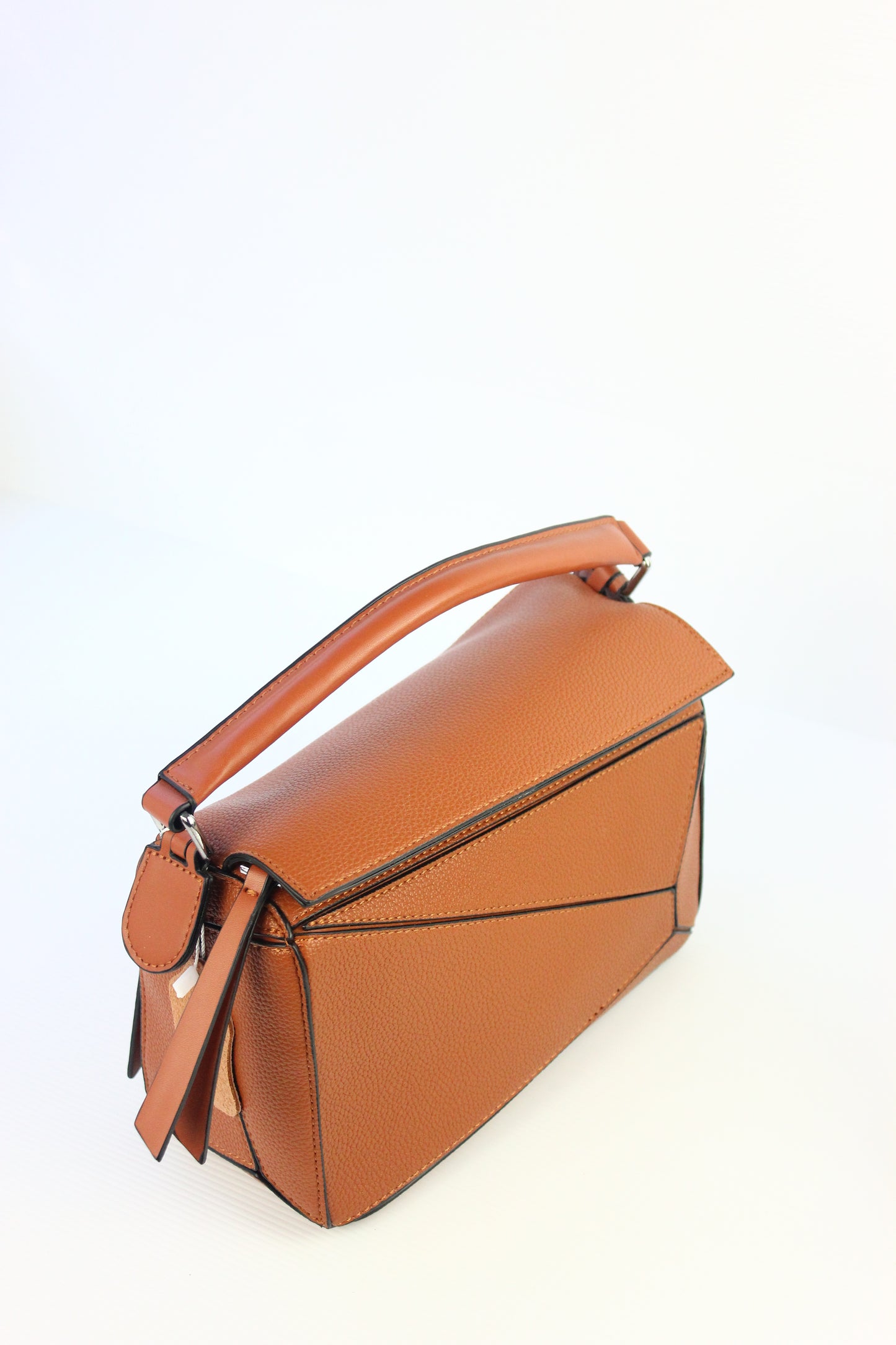 Olivia Puzzle Bag in Genuine Tan Leather