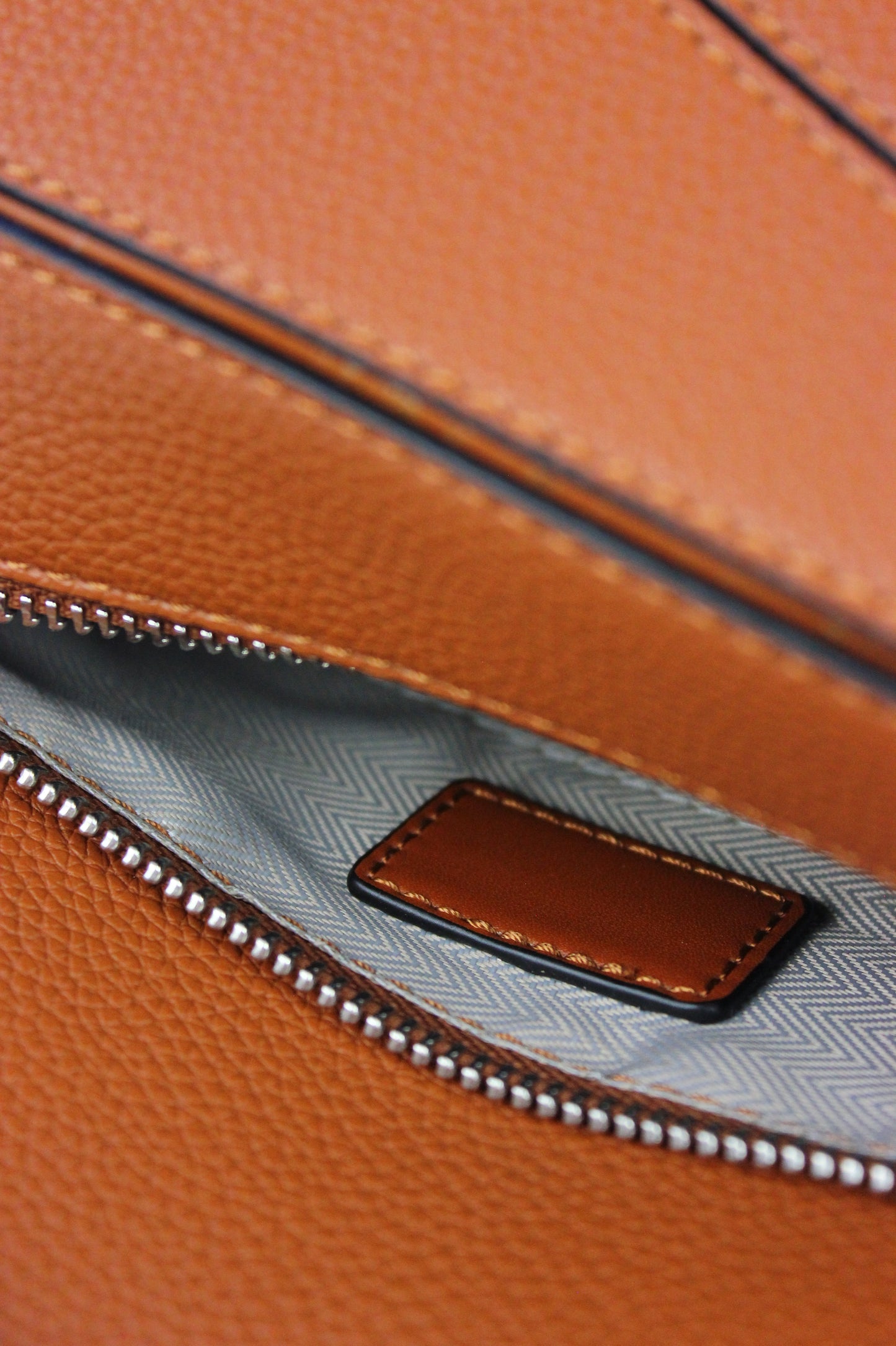 Olivia Puzzle Bag in Genuine Tan Leather