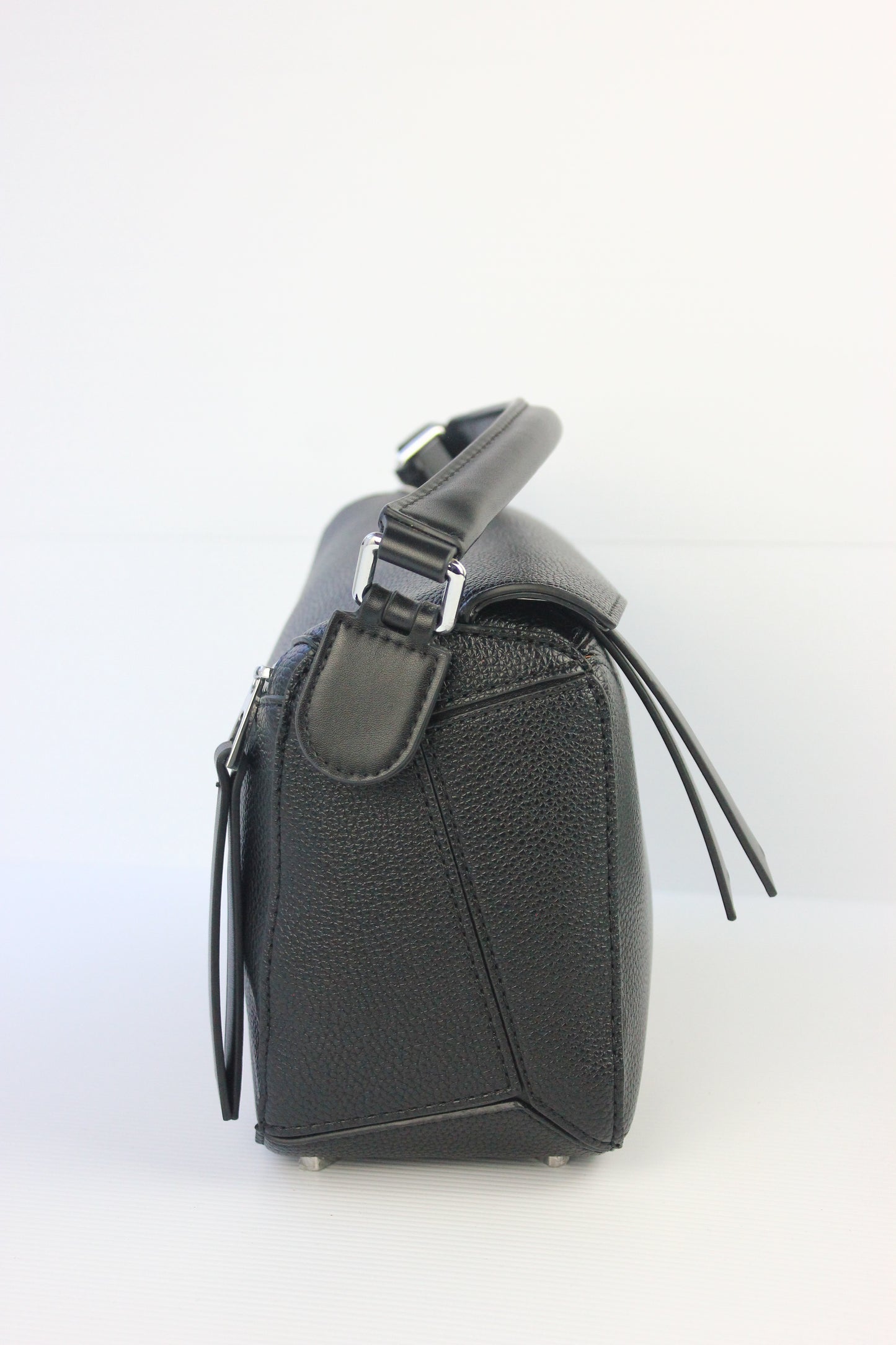 Olivia Puzzle Bag in Genuine Black Leather