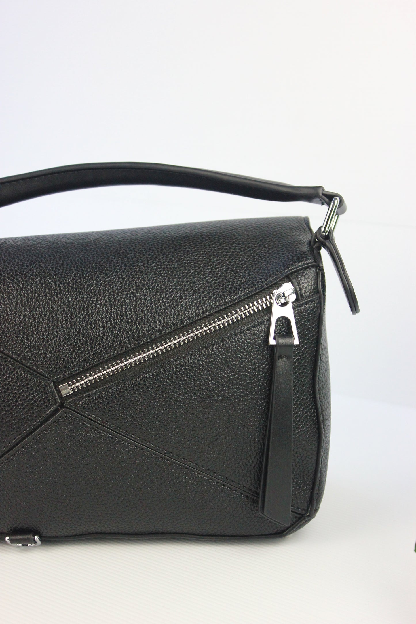Olivia Puzzle Bag in Genuine Black Leather