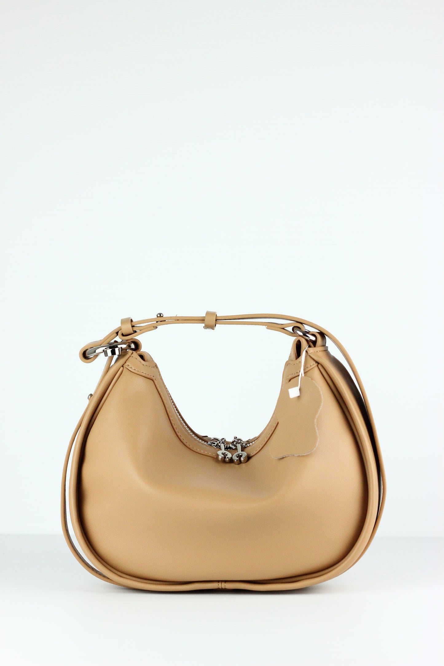 JUDITH Cowhide Leather Bag in Apricot