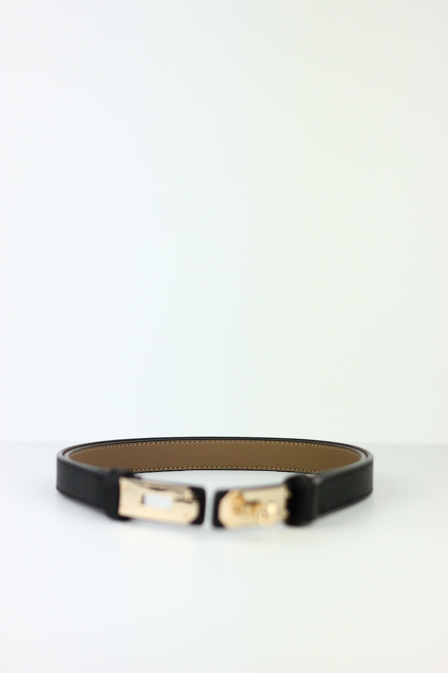 Lanna Belt in Genuine Leather. Black