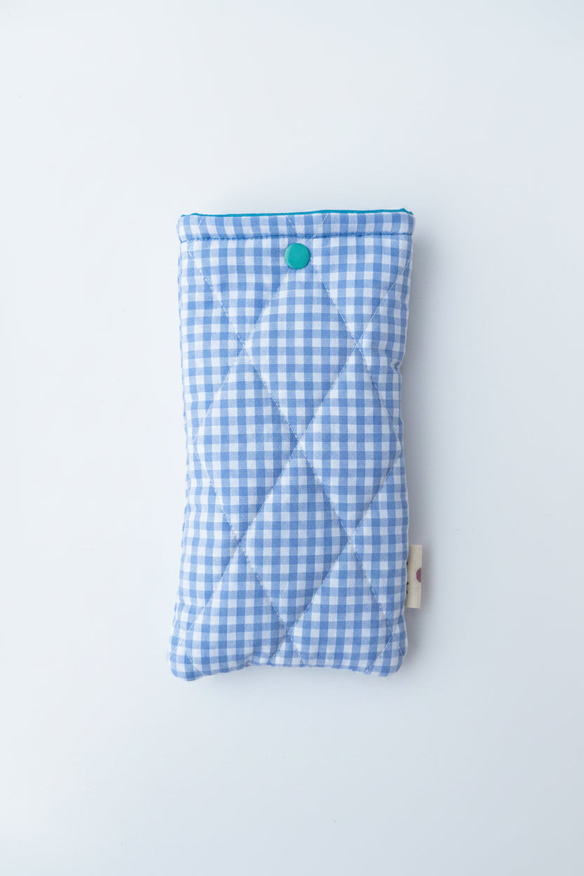 Sunnies Sleeve in Blue Gingham