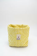 Cloud Bucket Vanity Organiser  in Sunny Gingham