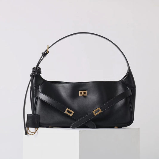 [PREORDER] Tacey in Genuine Leather Tote - Black