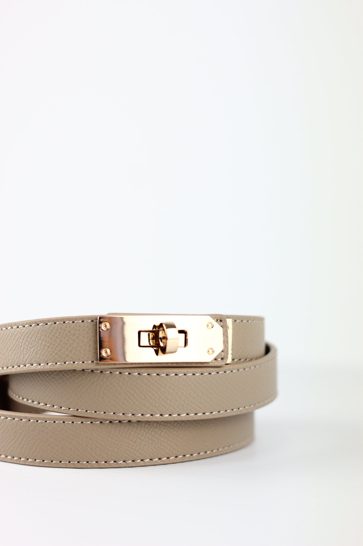 Lanna Belt in Genuine Leather. Elephant Grey
