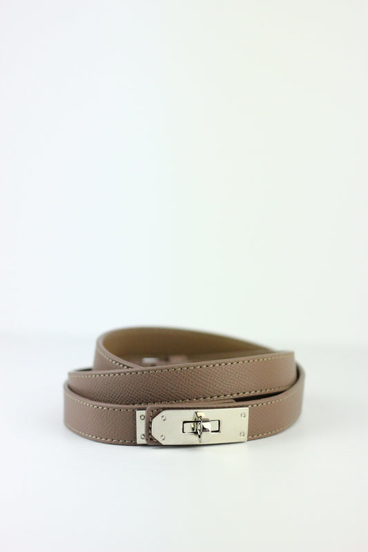 Lanna Belt in Genuine Leather. Khaki