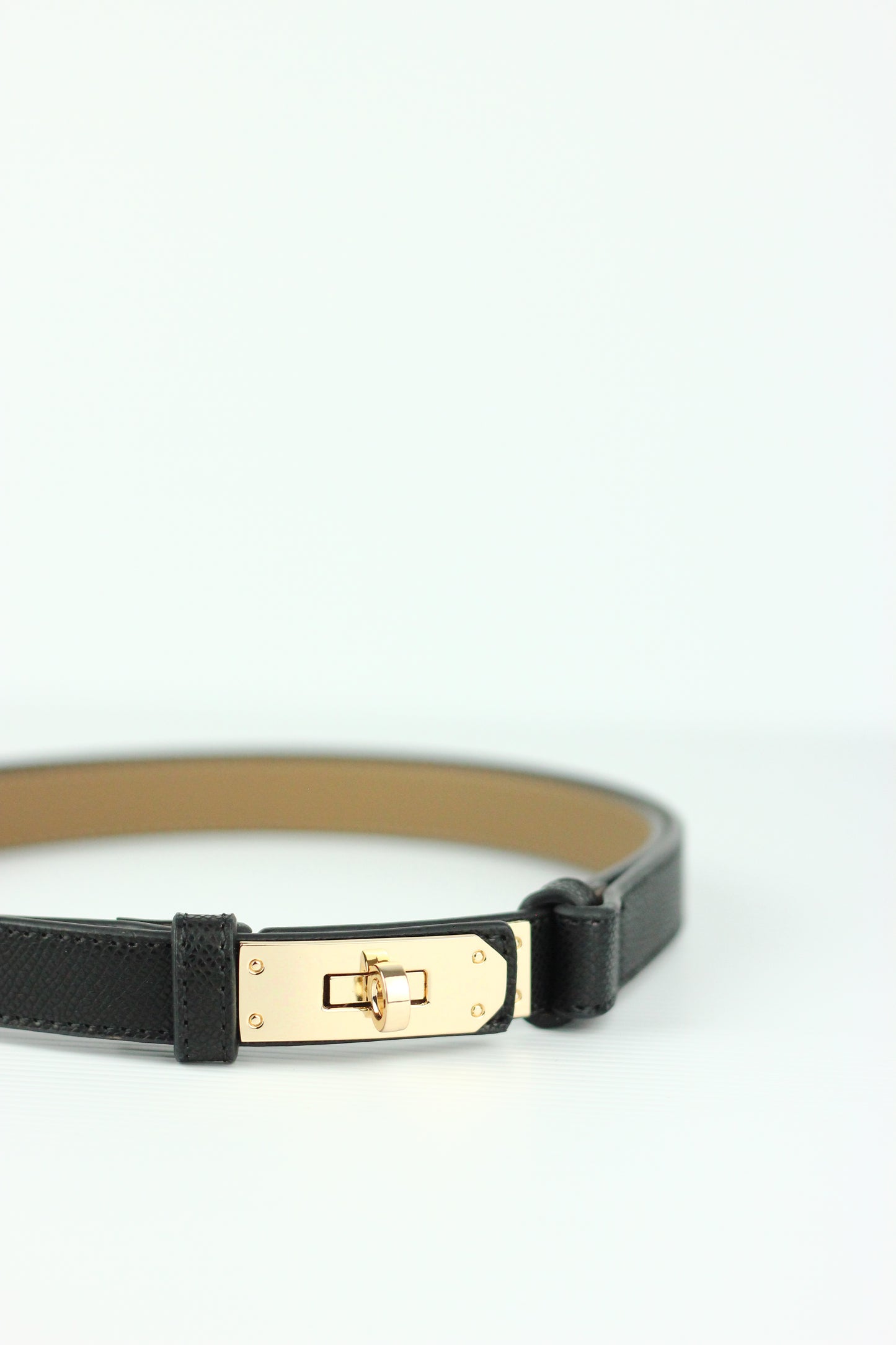 Lanna Belt in Genuine Leather. Black