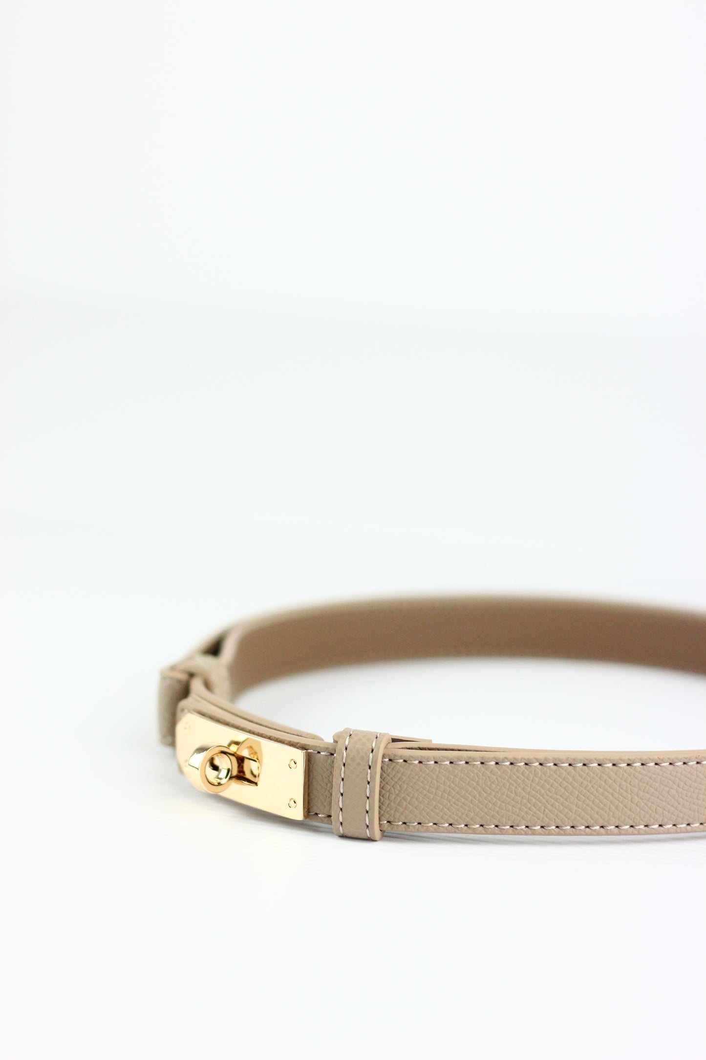 Lanna Belt in Genuine Leather. Elephant Grey