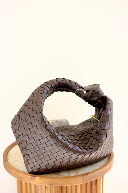 Joy Genuine Leather Bag in Chocolate Brown