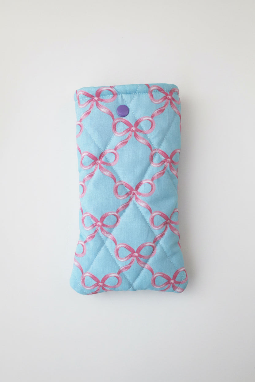 Sunnies Sleeve in Pink/Blue Ribbons