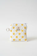 Quilted Keychain Pouch in Yellow Polka