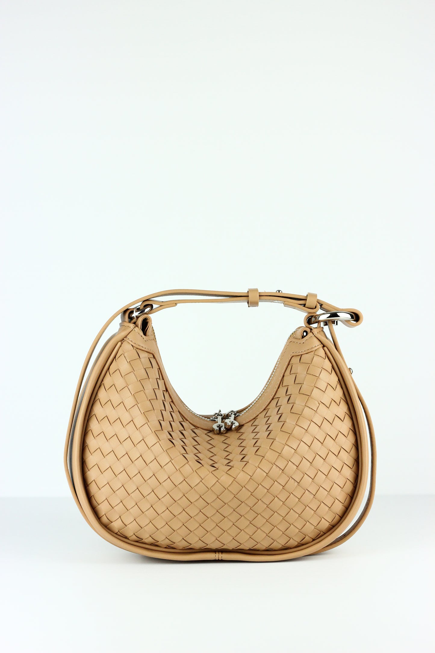 JUDITH Cowhide Leather Bag in Apricot