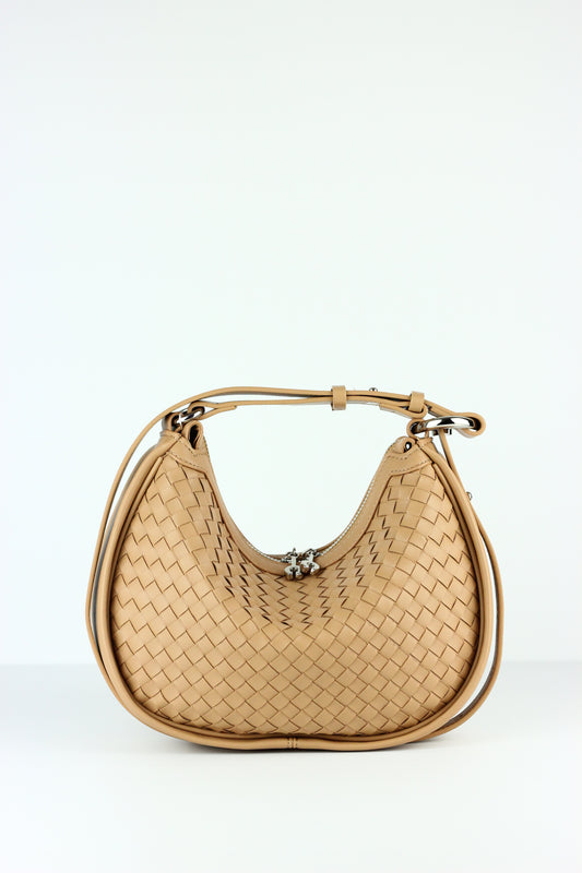 JUDITH Cowhide Leather Bag in Apricot