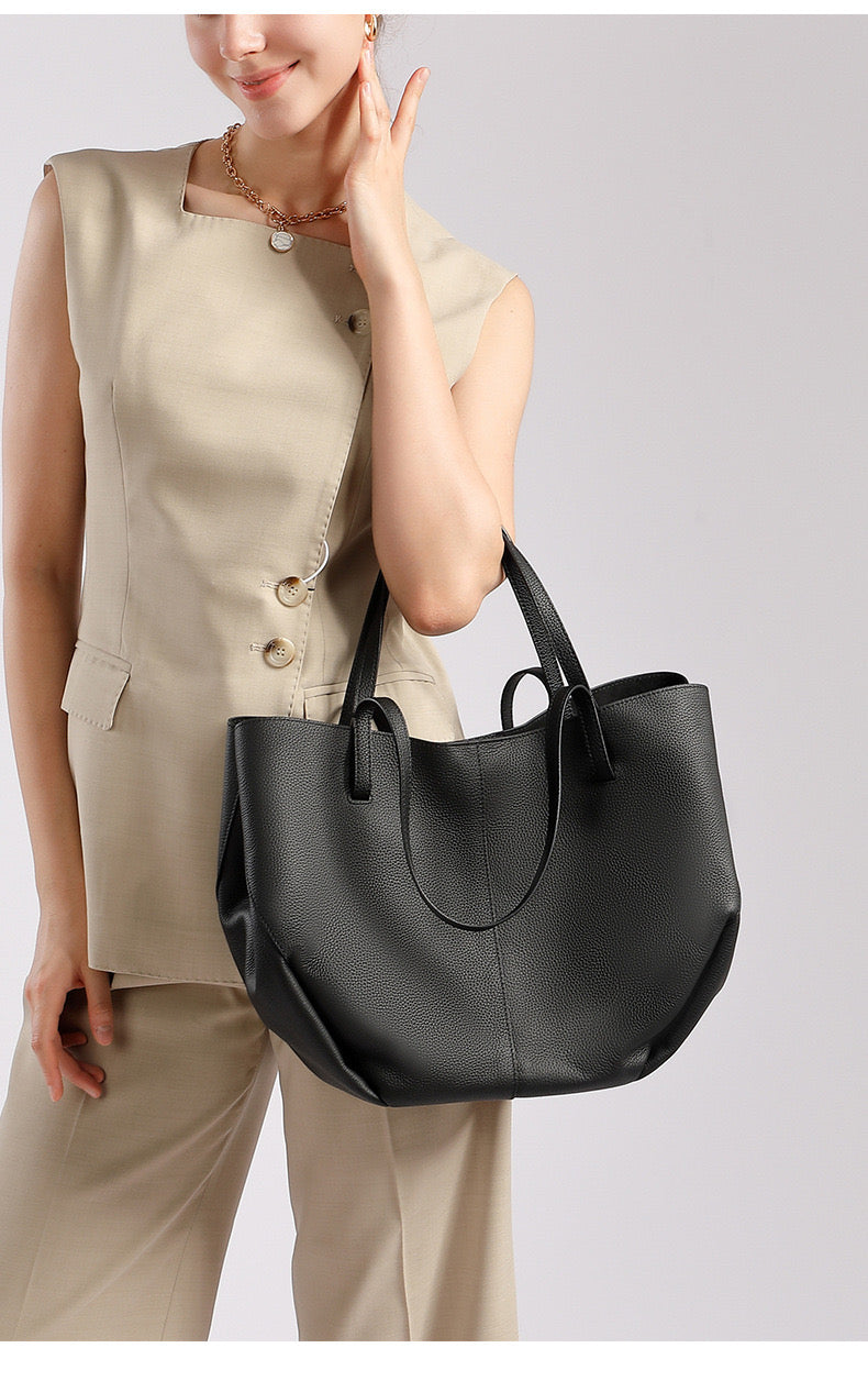 [PREORDER] Ruth in Genuine Leather - Black