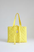 Medium Bible Book Tote in Yellow Polka (Embroidery-Ready)