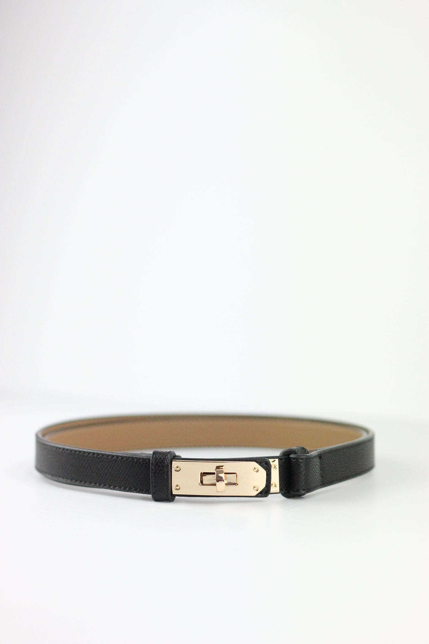 Lanna Belt in Genuine Leather. Black