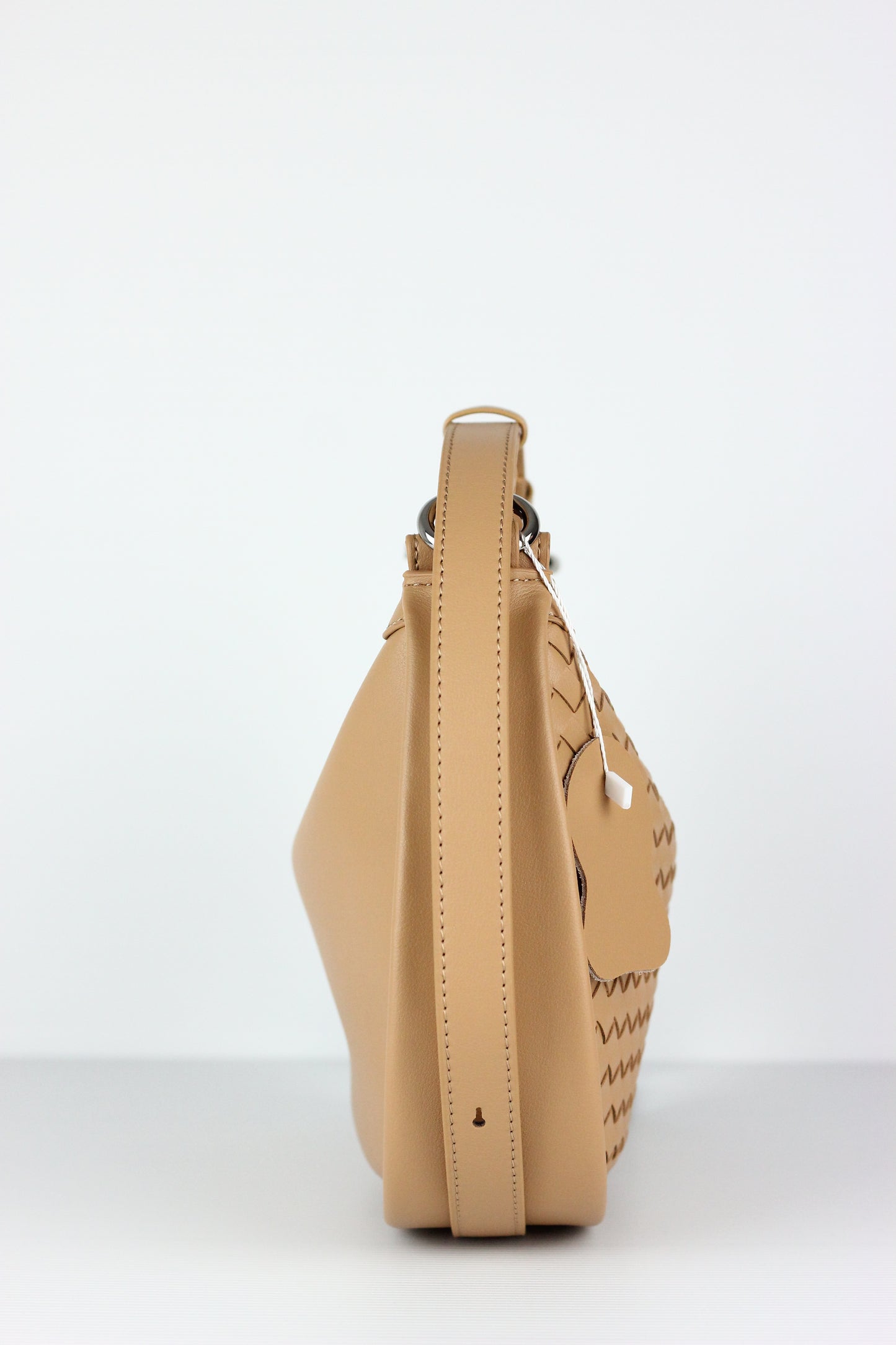 JUDITH Cowhide Leather Bag in Apricot