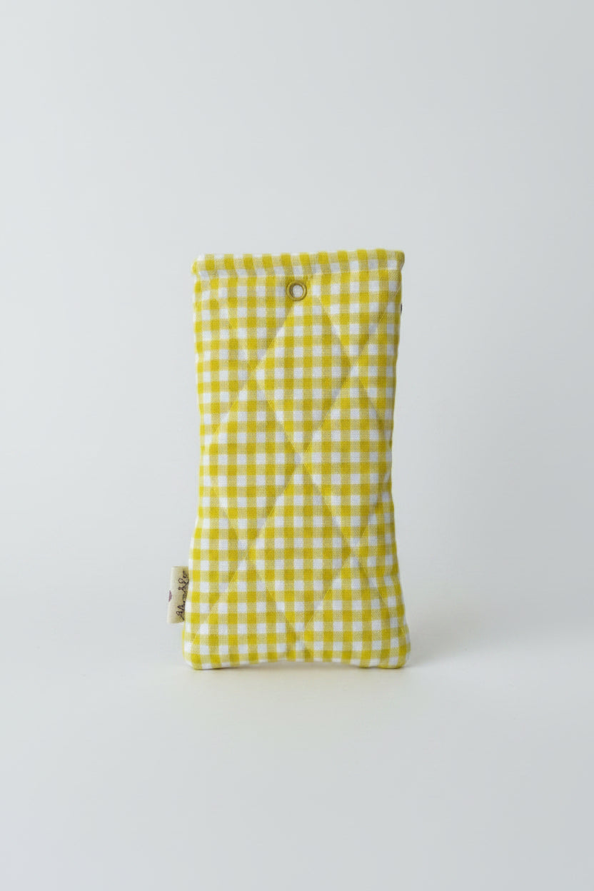 Sunnies Sleeve in Yellow Gingham
