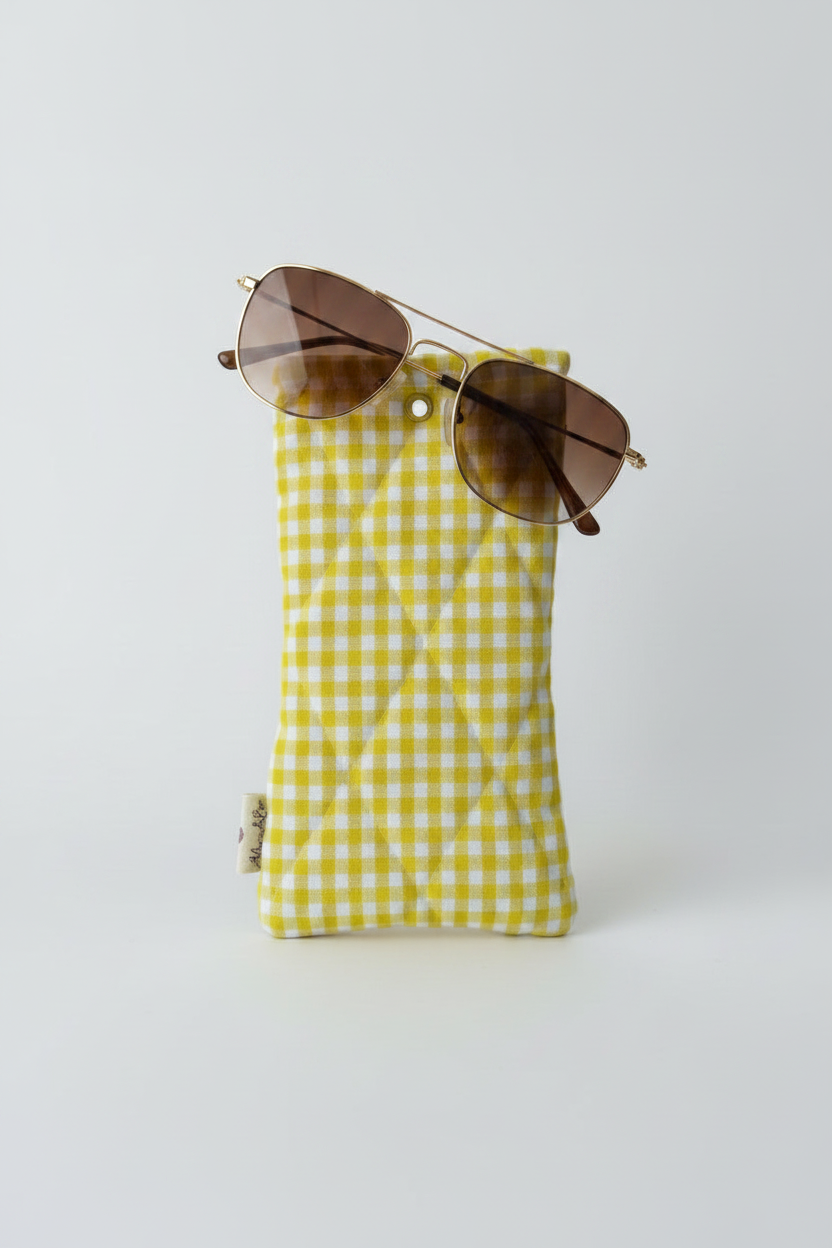 Sunnies Sleeve in Yellow Gingham