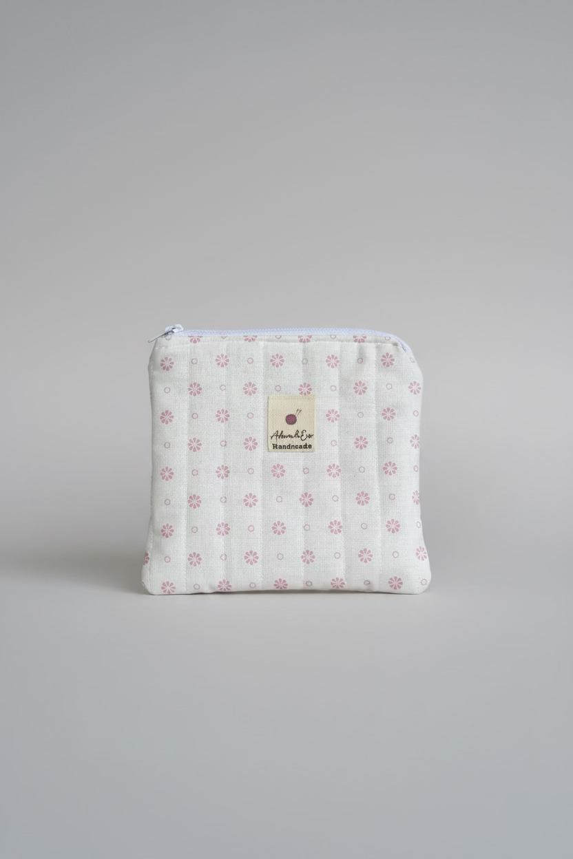 Small Quilted Wallet in Pink Floral