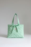 Medium Quilted Bible Book Tote in Green Polka (Embroidery-Ready)