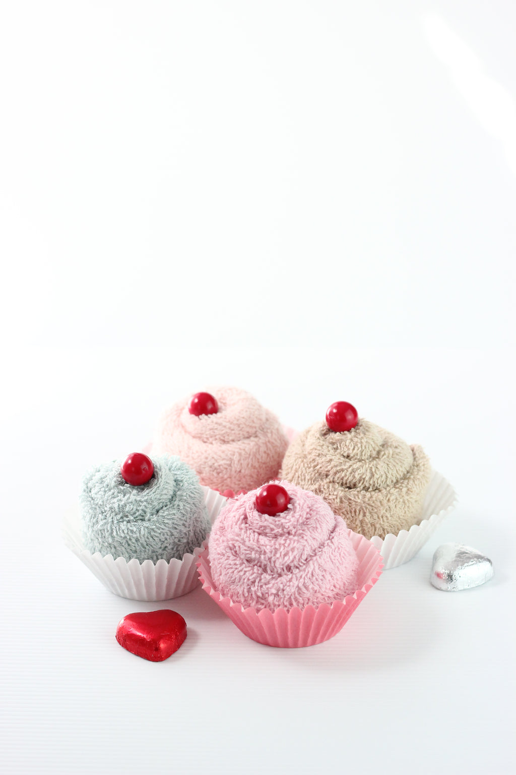 Organic Cotton Towel Cupcake - Box of 4