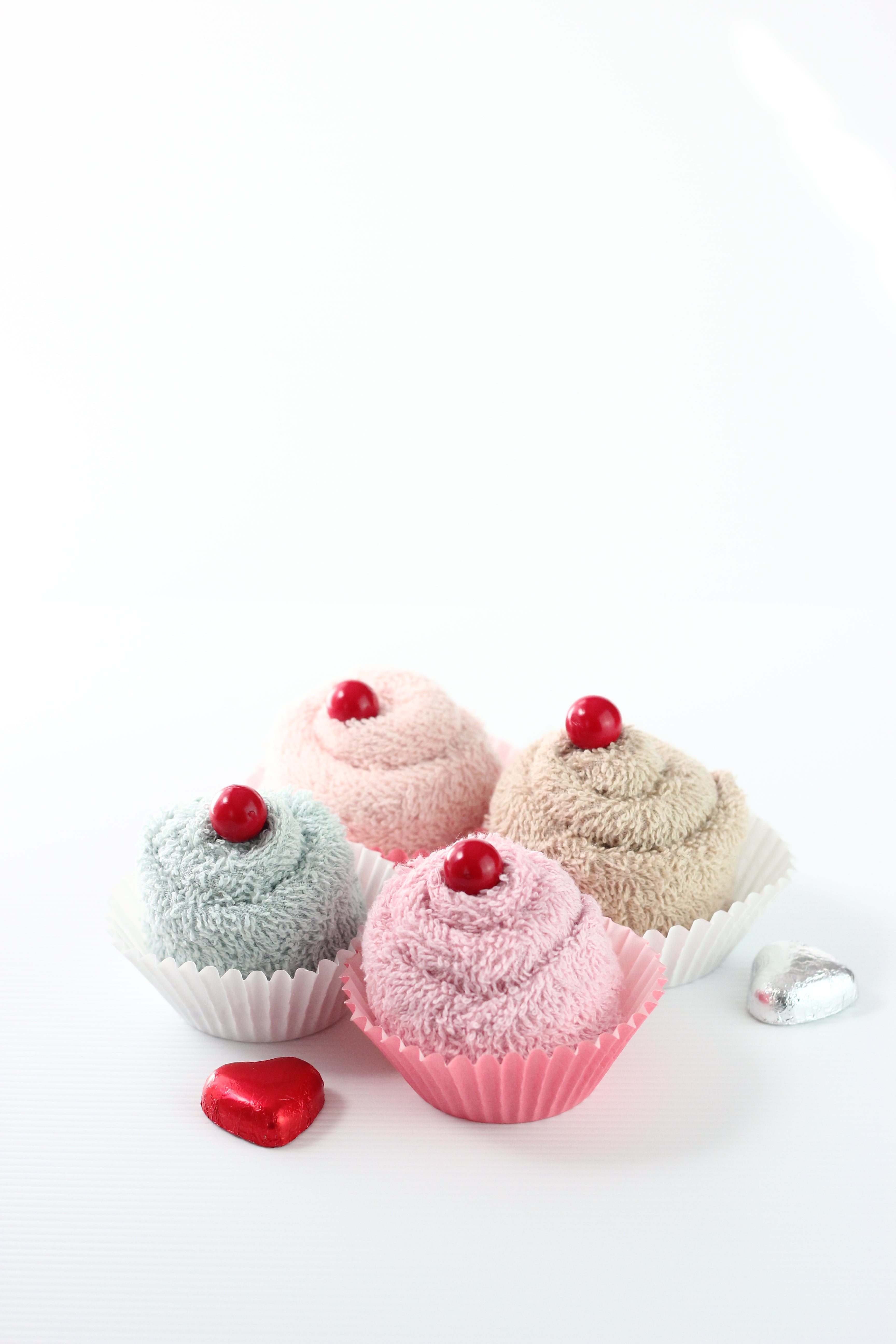 Organic Cotton Towel Cupcake - Box of 4