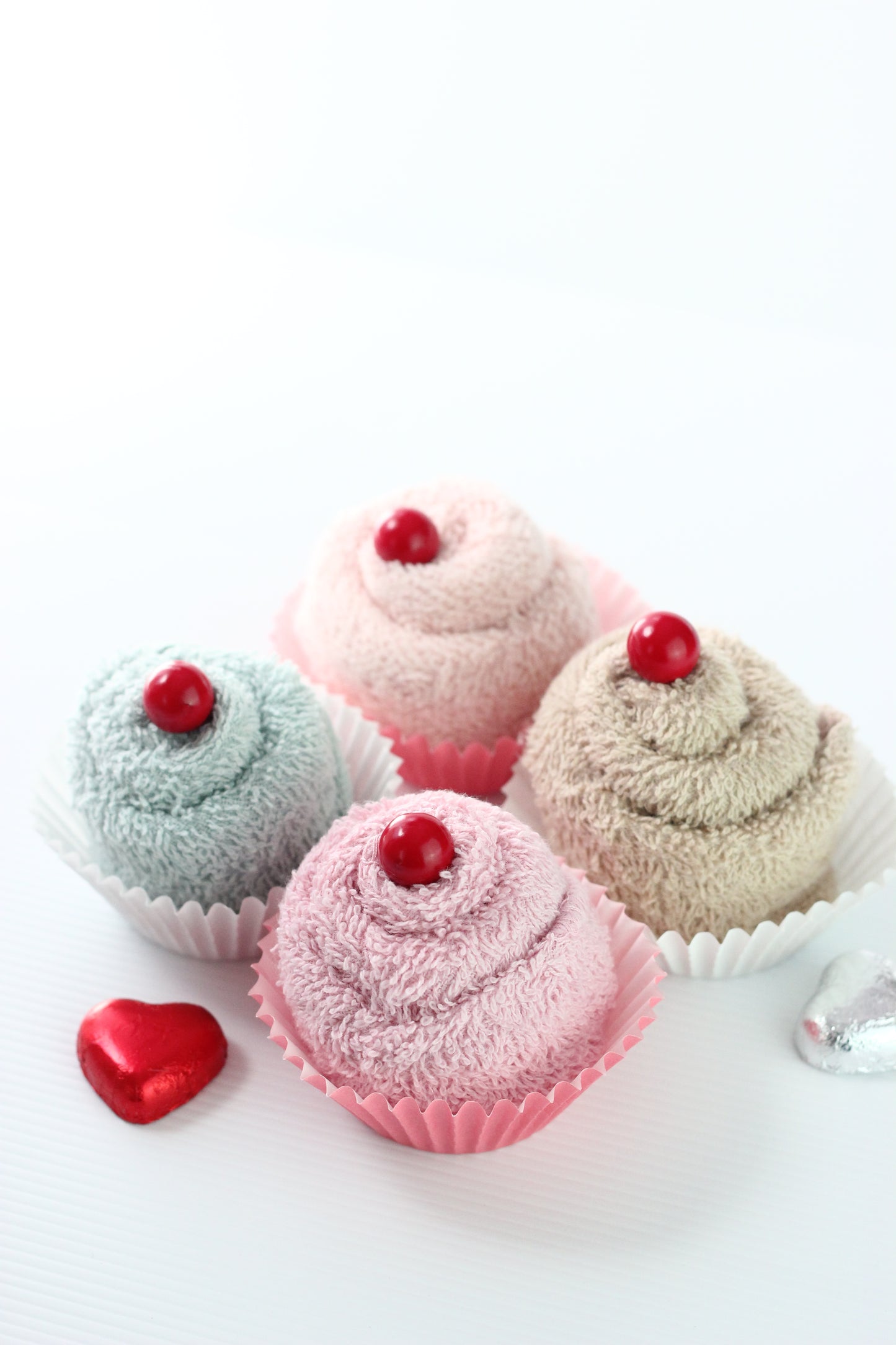 Organic Cotton Towel Cupcake - Box of 4
