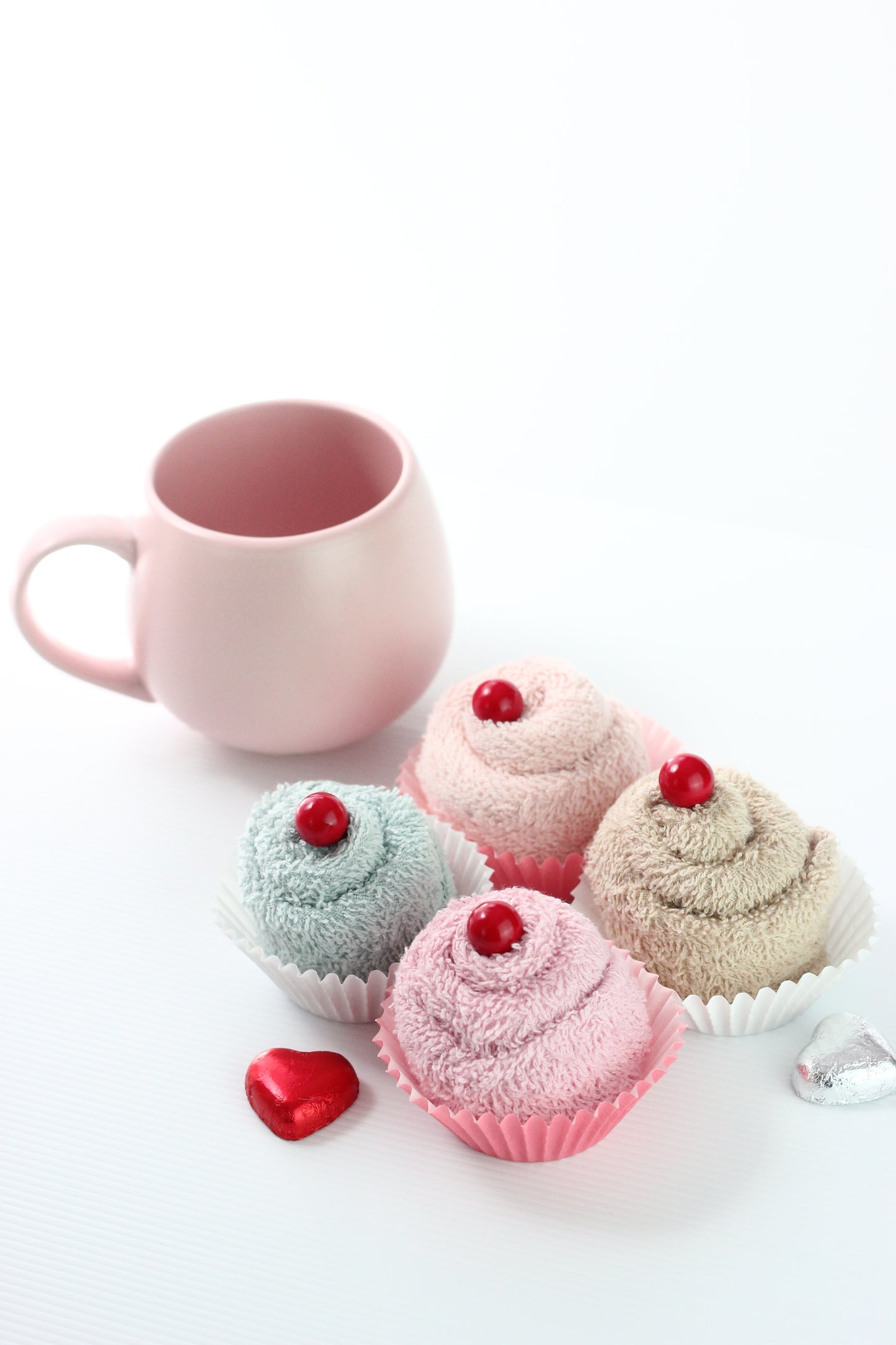 Organic Cotton Towel Cupcake - Box of 4