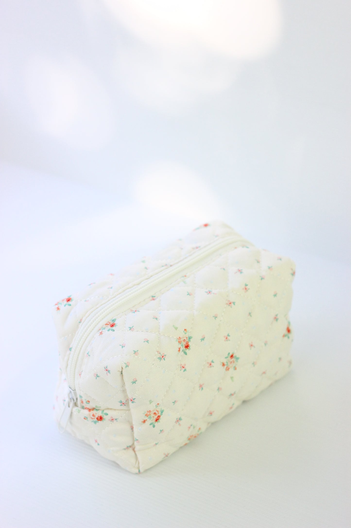 Quilted Cosmetic Pouch - Dainty Floral