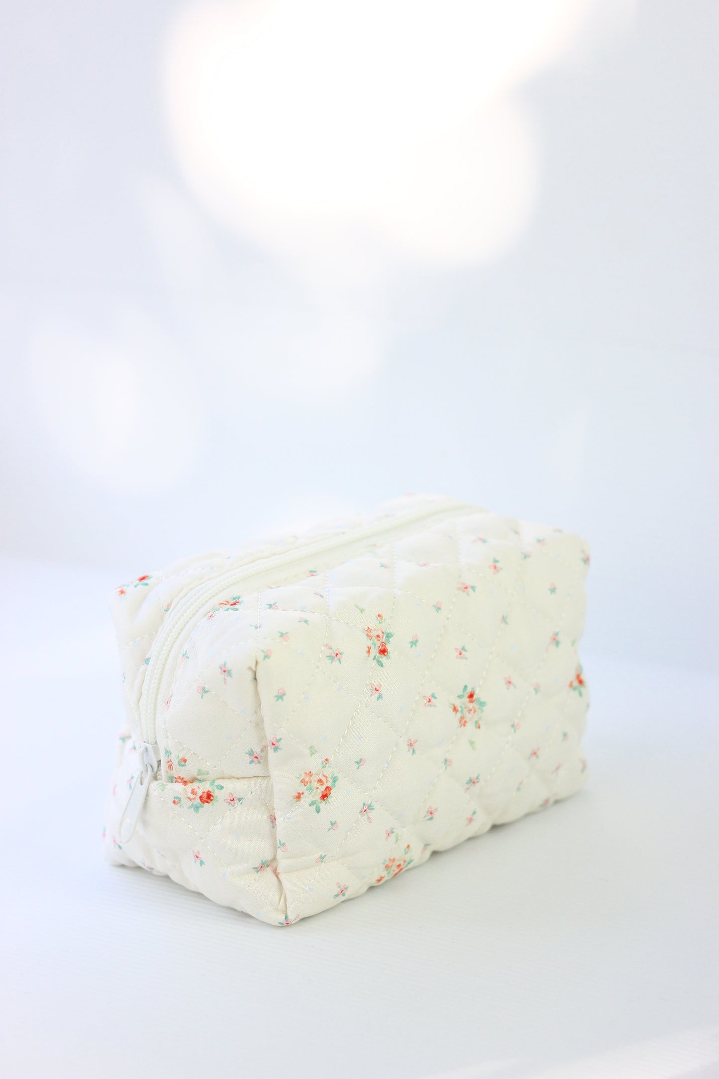 Quilted Cosmetic Pouch - Dainty Floral