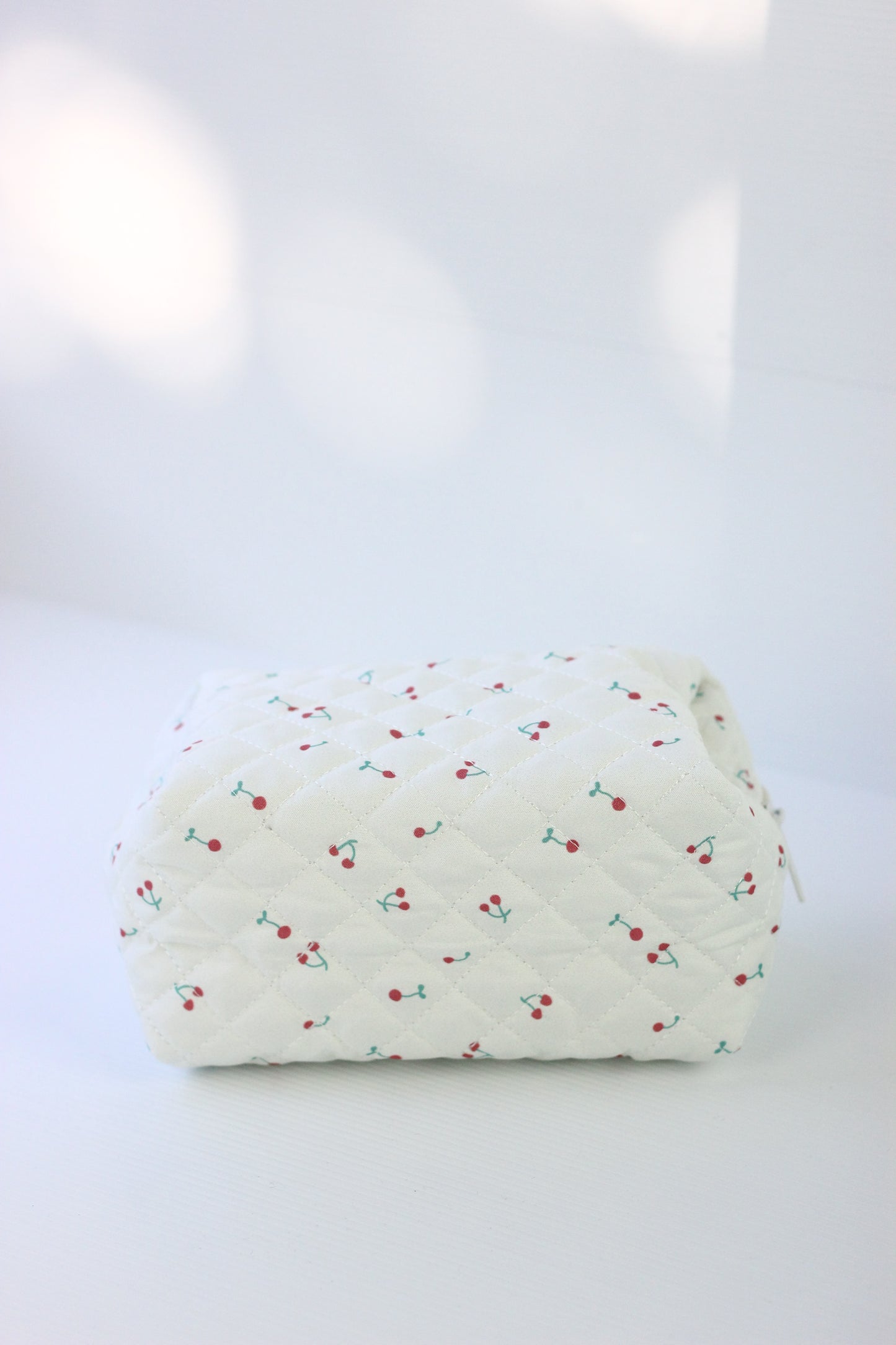 Quilted Cosmetic Pouch - Cherries