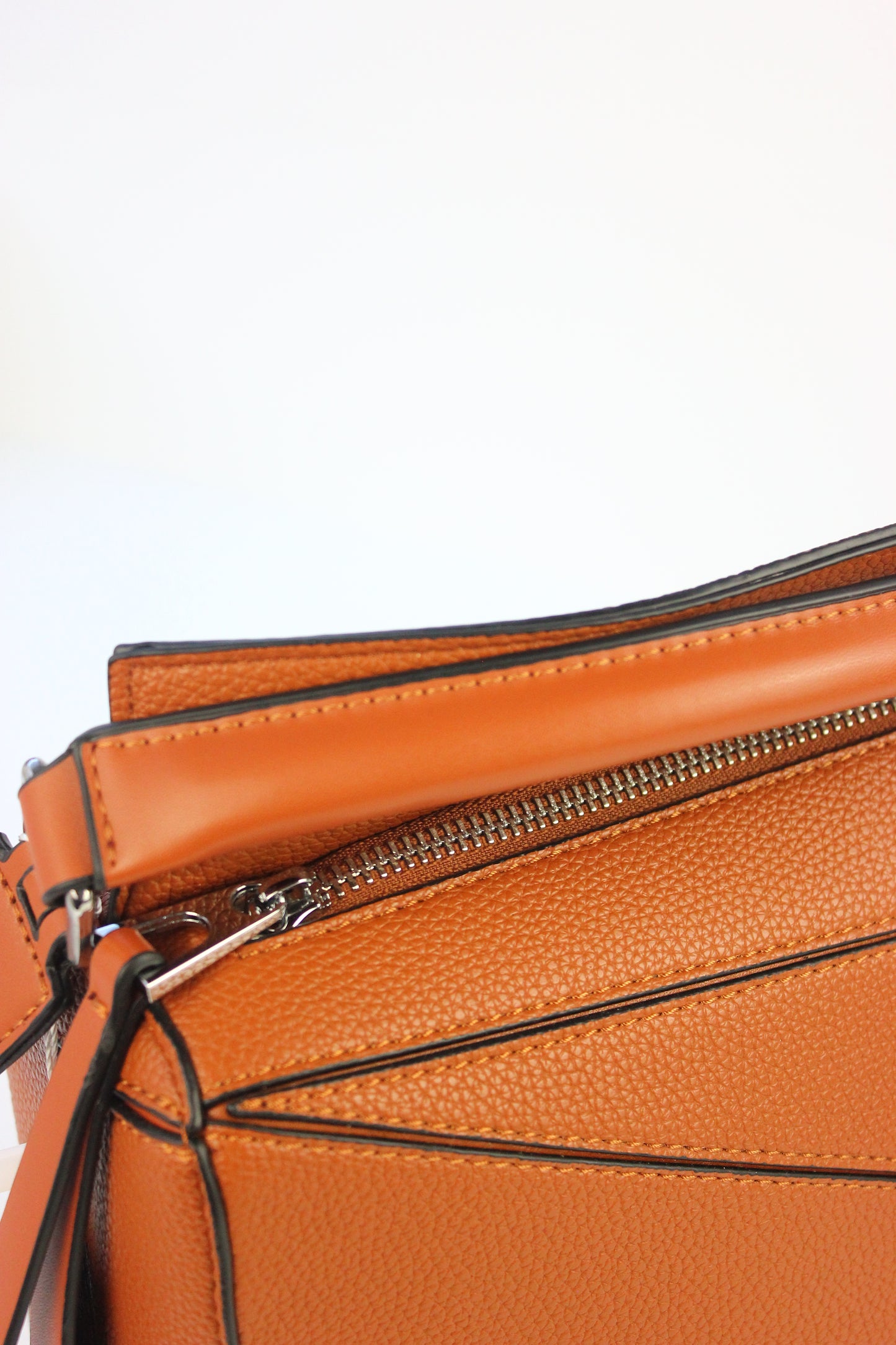 Olivia Puzzle Bag in Genuine Tan Leather