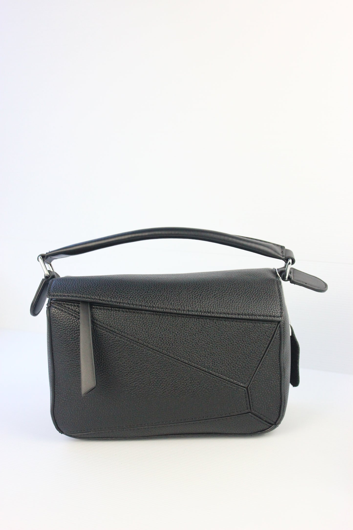 Olivia Puzzle Bag in Genuine Black Leather
