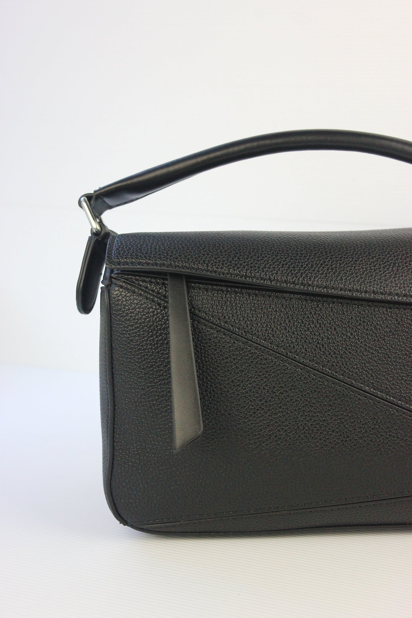 Olivia Puzzle Bag in Genuine Black Leather