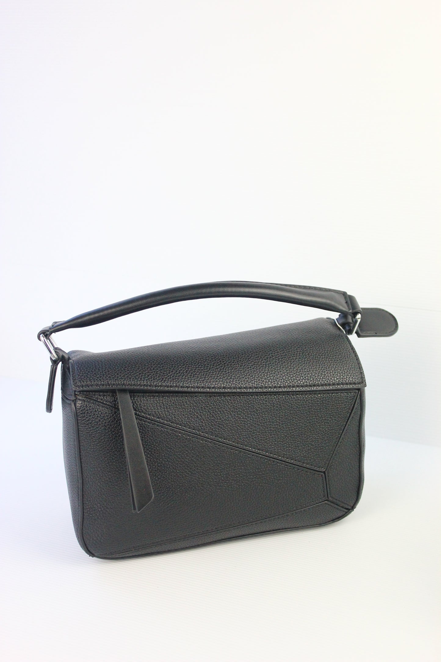 Olivia Puzzle Bag in Genuine Black Leather