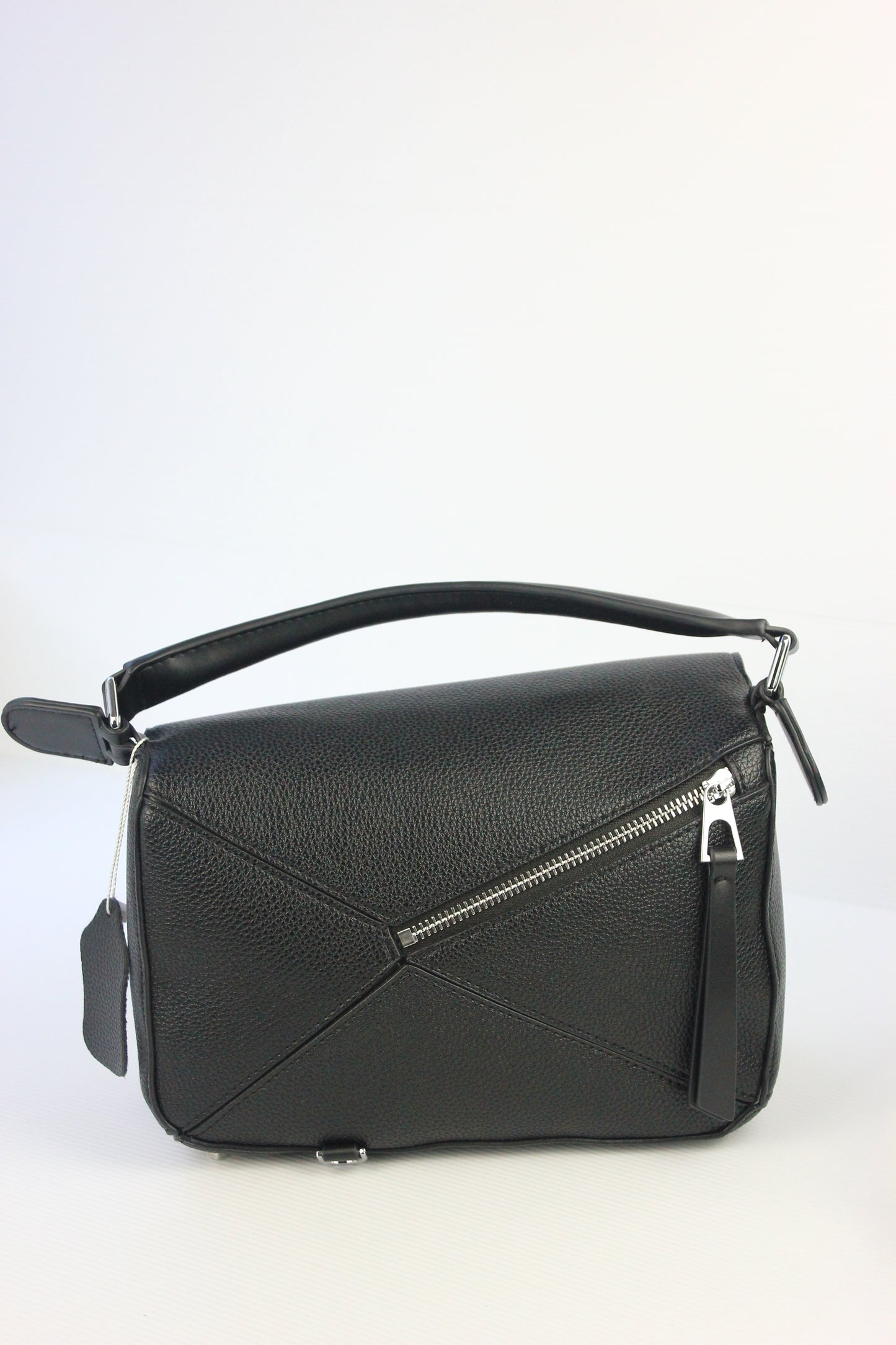 Olivia Puzzle Bag in Genuine Black Leather