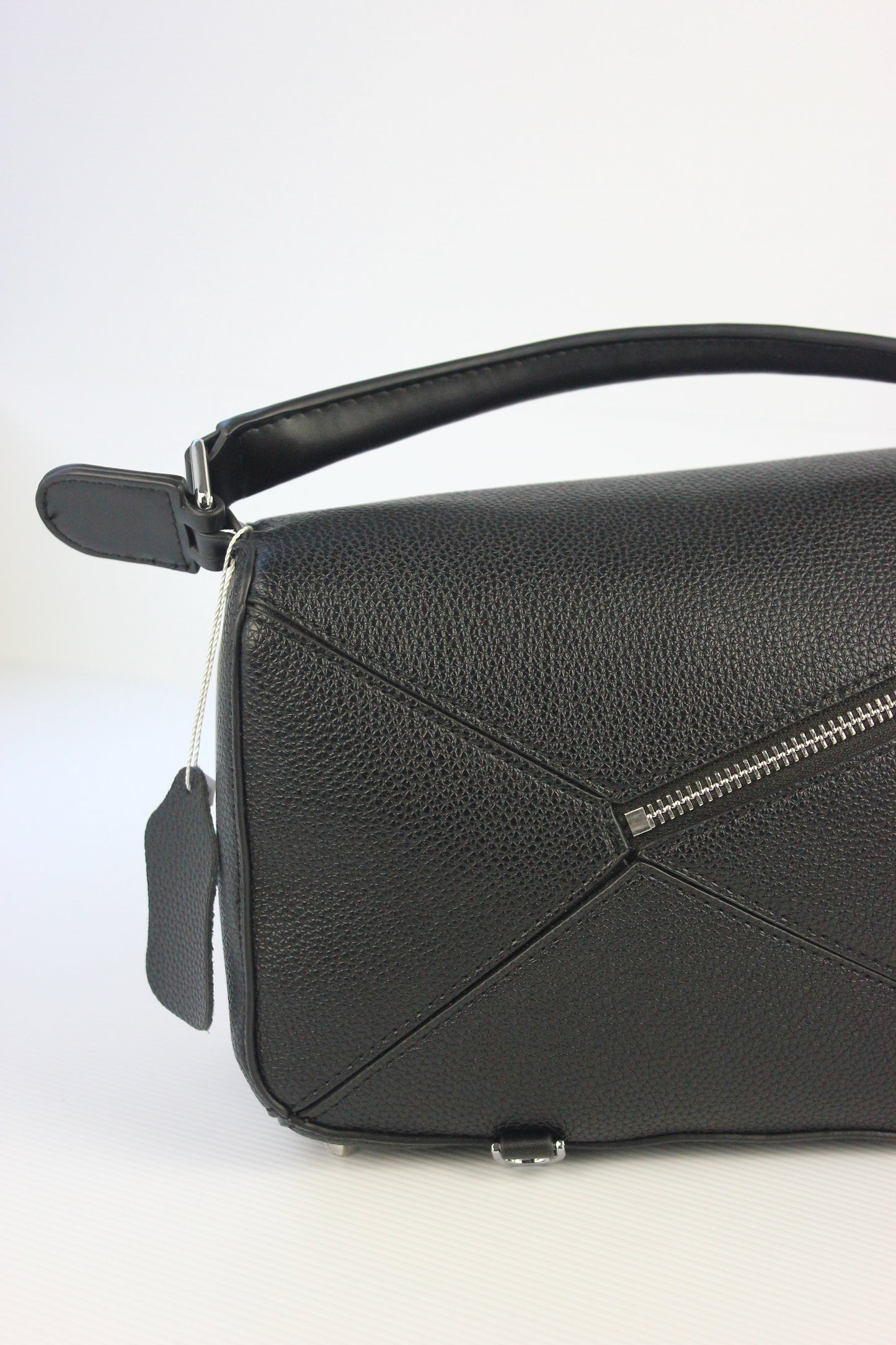 Olivia Puzzle Bag in Genuine Black Leather